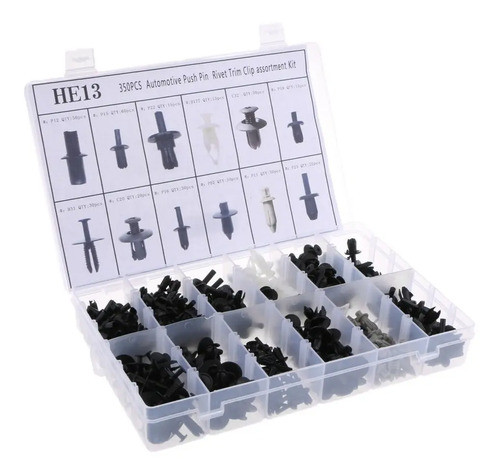 Kit Broches Grampa Tapizado Auto 350 Pcs - Electroimporta - 0