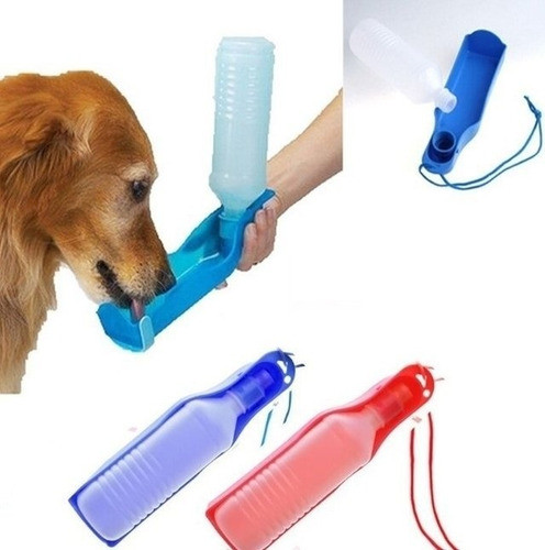 Bebedero Portátil Paseo Para Perros Mascotas 500ml 0