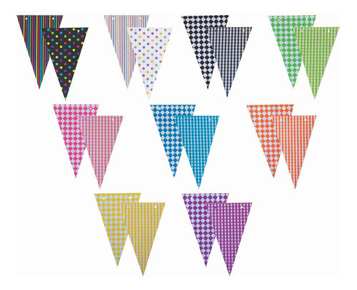 Banderin Triangular Guirnalda Cotillon Cartu Formis Carpel 0