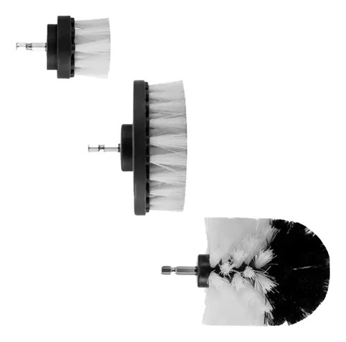 Set 3 Cepillos Limpieza Para Taladro Con Broca Kit Completo 0