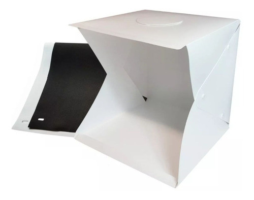 Caja Estudio Fotografico Portatil Luz Led 40x40  2 Fondos 0