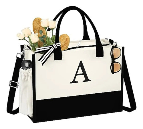 Bolsa De Lona Con Iniciales Para La Playa Con 0