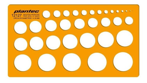 Plantilla De Circulos Plantec 1/35 Mm. 0