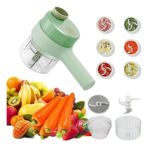 Cortador Picador Triturador Recargable Portatil Verduras 0