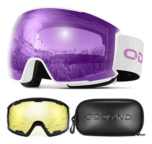 Odoland Juego De Gafas De Esquí Magnéticas 0