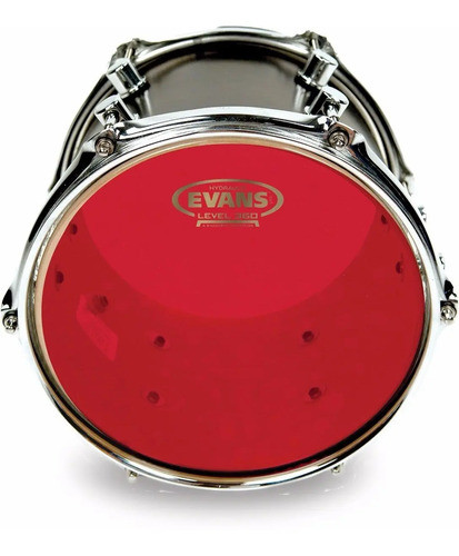 Parche Evans Hydraulic Red 15 Para Timbal O Bateria Rojo 0