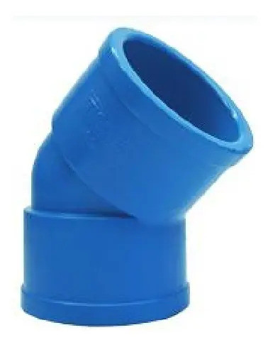 Caño Codo 45 Pvc Sd Hh 50mm Para Piscina 0