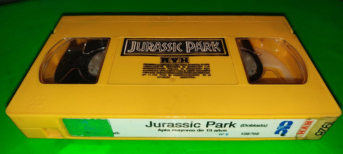 Jurassic Park Vhs Original Sin Caja Cassette Amarillo 0