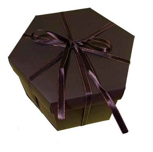 Caja Explosiva Sorpresa Regalo Diy Día Madre Hex Negra Med 0