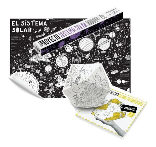 Atlantis Mapas-globo Terráqueo+sistema Solar -sitio Original 0