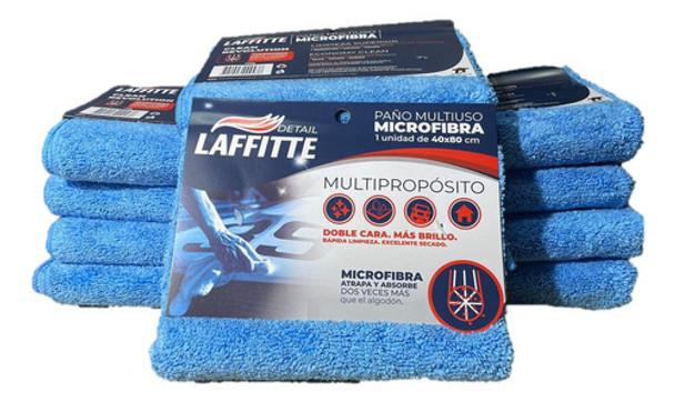 Paño Multiuso Microfibra 40x80 Autos Secado Rapido X2 0