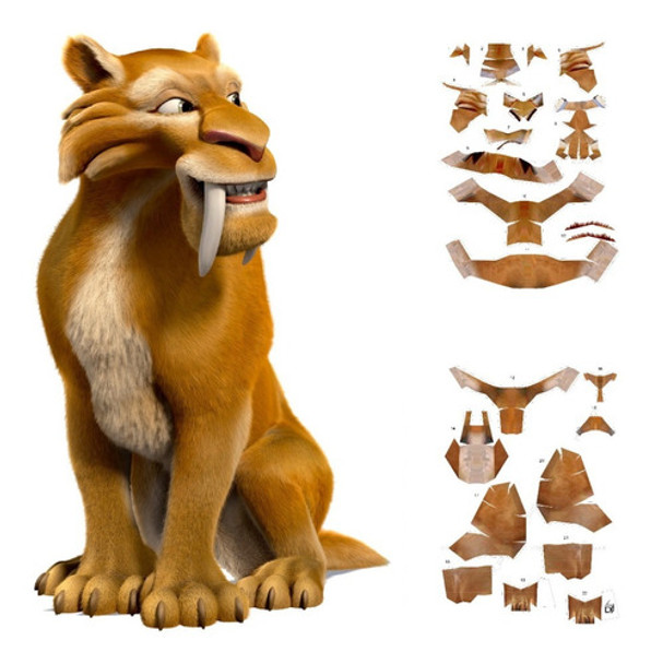 Diego La Era Del Hielo Papercraft 0