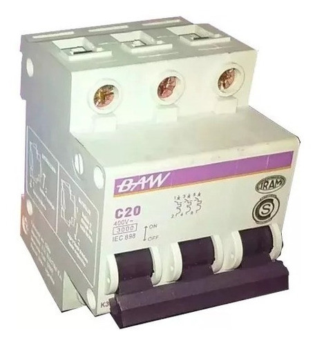 Termica Tripolar 3x50 A Baw Termomagnetica 3x50a 0