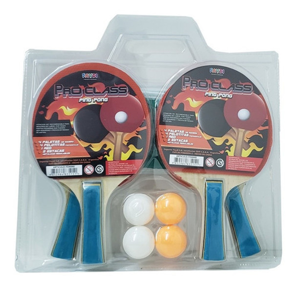 Set De Ping Pong X 4 Paletas Pelotas Red Jeg Fd4440 El Gato 0