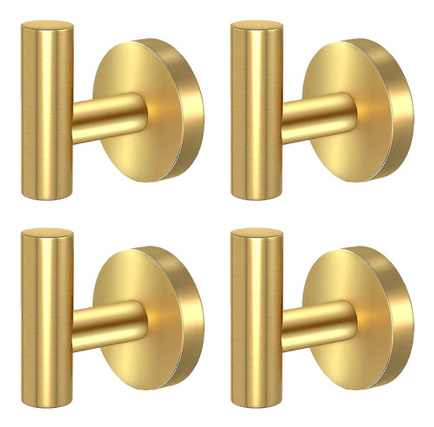 4 Toalleros Percheros Kruodop Accesorios Para Baño - Dorado 0