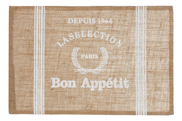 Setx6 Indiv.rect.bon Apetit 30*45cm Yute 0 Setx6 Indiv.rect.bon Apetit 30*45cm Yute 0