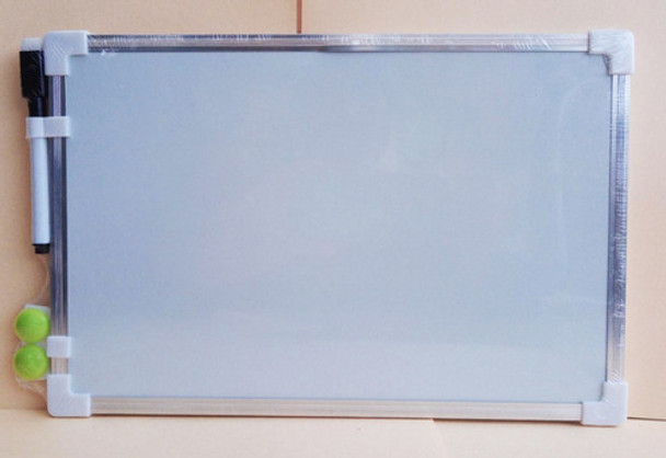 Pizarra Blanca 25 X 35 Cm Con Marco De Aluminio, Dobel Faz 0