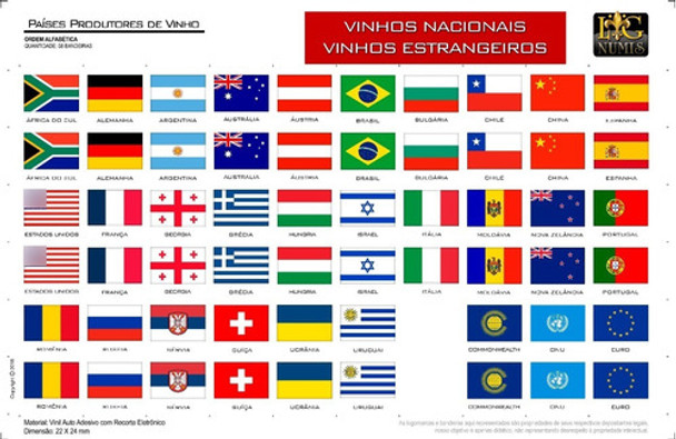 Bandeiras Adesivas Para Identificação De Vinhos Na Adega 0