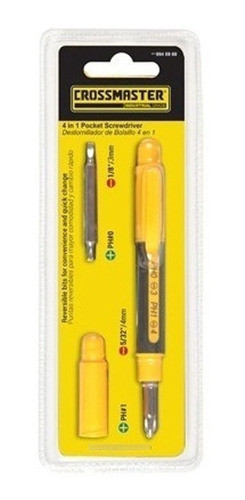 Destornillador Bolsillo 4 En 1 Punta Reversible Crossmaster 0