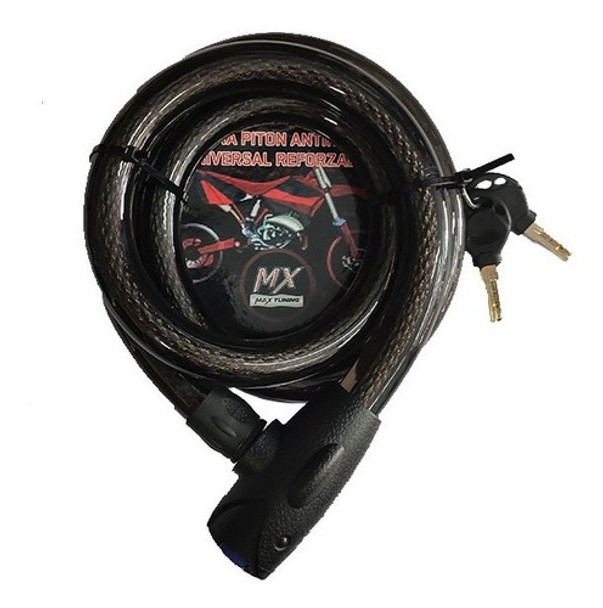 Linga Moto Candado Traba Cadena Piton Acero 25mm X 1,5mt 0