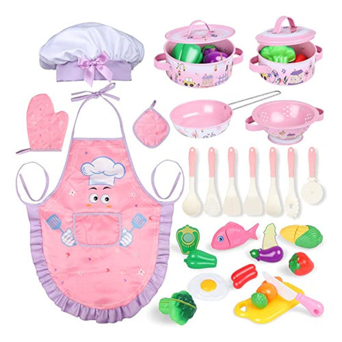 Magic4u Juego De Cocina Para Niños Con Disfraz De 0