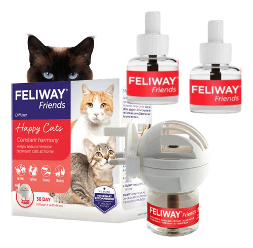 Feliway Cat Difusor Feromonas Con 3 Repuestos Nueva Formula 0