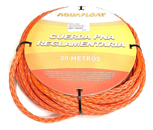 Cuerda Cabo Soga Reglamentaria Aquafloat 30 Mts C/mosqueton 0