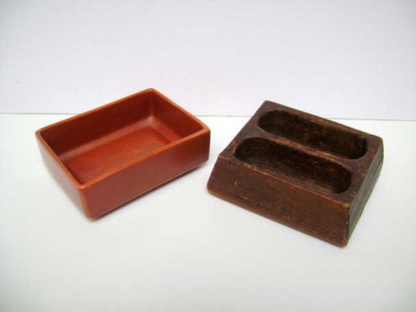 Set De Escritorio Rustico Madera Ceramica Tarjeteros Boedo 0