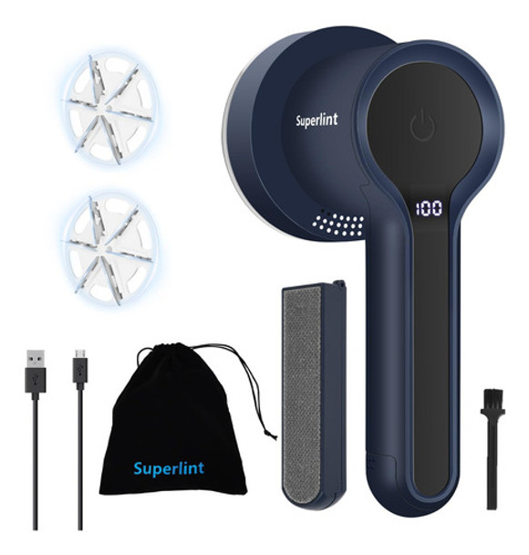Cepillo Electrostatico Removedor De Pelusas Recargable Usb A 0