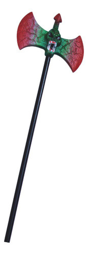 Hacha Doble Con Calavera Disfraz Cotillon Halloween Plastico 0