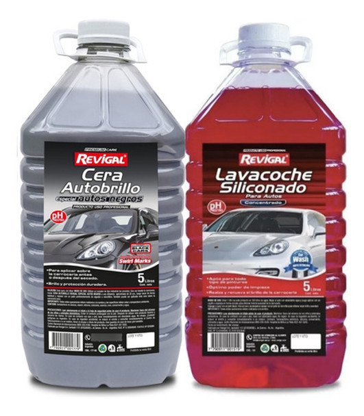 Shampoo Lavacoche Rojo Cera Autobrillo Negra Revigal 0