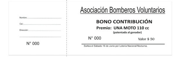 2 Talonarios Para Rifas, Bonos, Numerados Y Troquelados 0