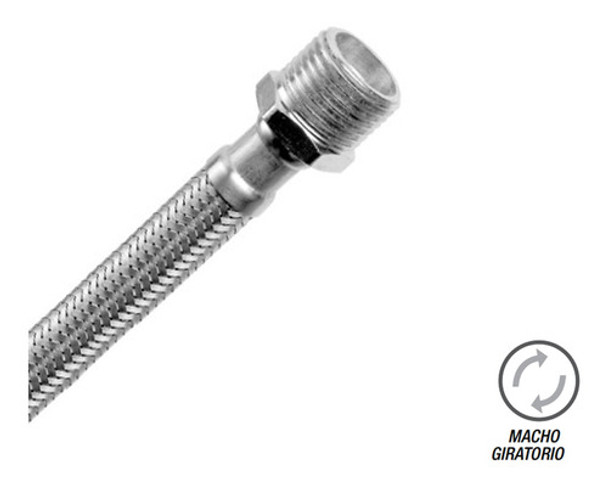 Flexible Mallado Latyn Acero Giratorio Llave 1/2 X 40 Macho 0 Flexible Mallado Latyn Acero Giratorio Llave 1/2 X 40 Macho 0