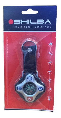 Brujula Shilba Dc25l1m. Llavero Con Cinta Negro 0