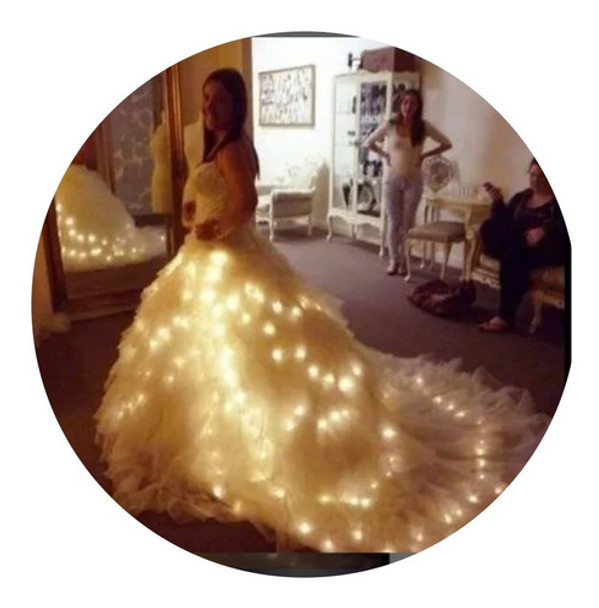 Hilo Alambre Led 2mt Vestidos Novia Luces Calidas Con Pilas 0