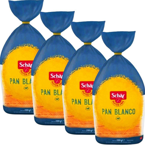 Combo X4 Pan Lactal Blanco Schar Sin Tacc 200g 0