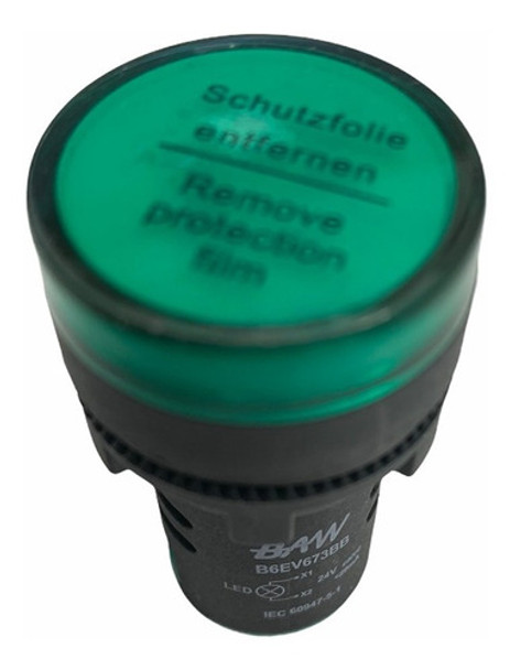 Luz Piloto Monobloque Lente Verde Ojo De Buey 0