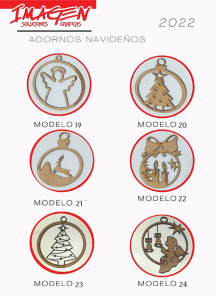 Adornos Navidad En Mdf De 3mm Fibrofácil X50 Und. 0