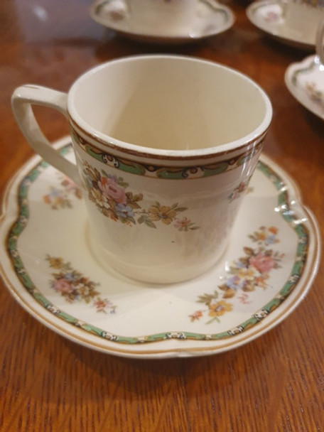 Duo De Cafe De Loza Jhonson Bros Victorian C/u 0