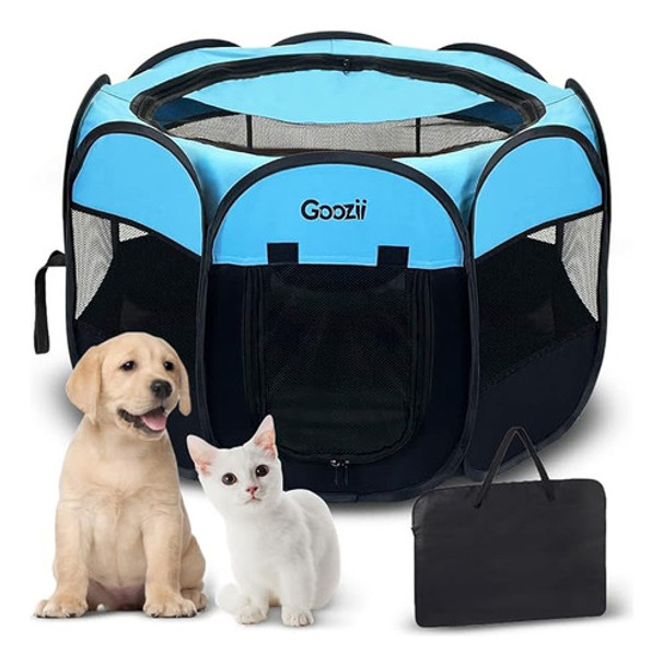 Carpa Plegable Para Perro 73cmx73cmx43cm-azul 0
