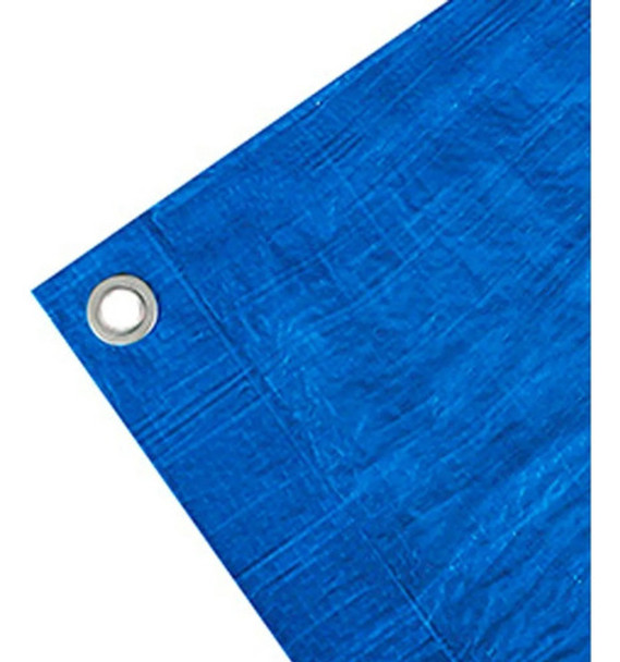 Rafia Lona Cubre Cerco 2x50 M Azul Plateado Ojal De Aluminio 0