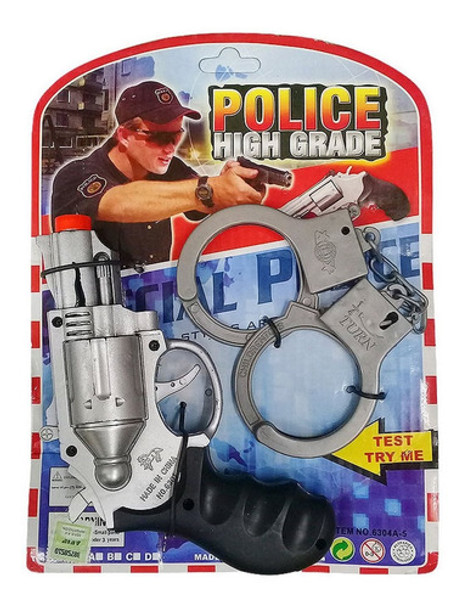 Set Policía Revolver Y Esposas Ploppy 361283 0