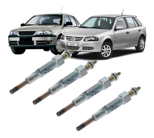 Kit Bujias Precalentador Gol Polo Caddy Senda 1.6/1.9 Dsl X4 0