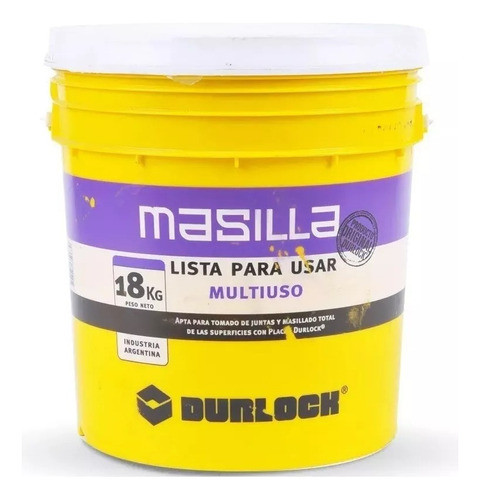 Masilla Durlock Todo Tipo De Uso Lista Para Usar 18kg 0