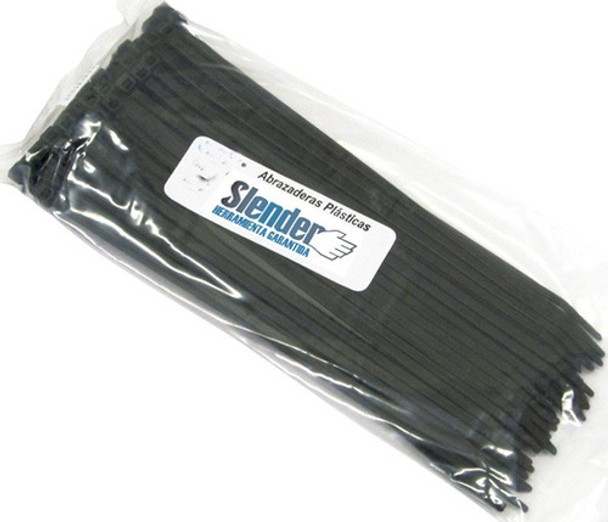 Precinto Collarín Zuncho Plástico 39cm 4.5mm Negro Slender 0