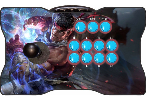 Controle Arcade Zero Delay Com Fio E Botoes Genericos Sanwa! 0