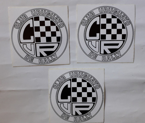 Adhesivo Club Uruguayo De Rally Cur Exterior 12x12 Calco C/u 0