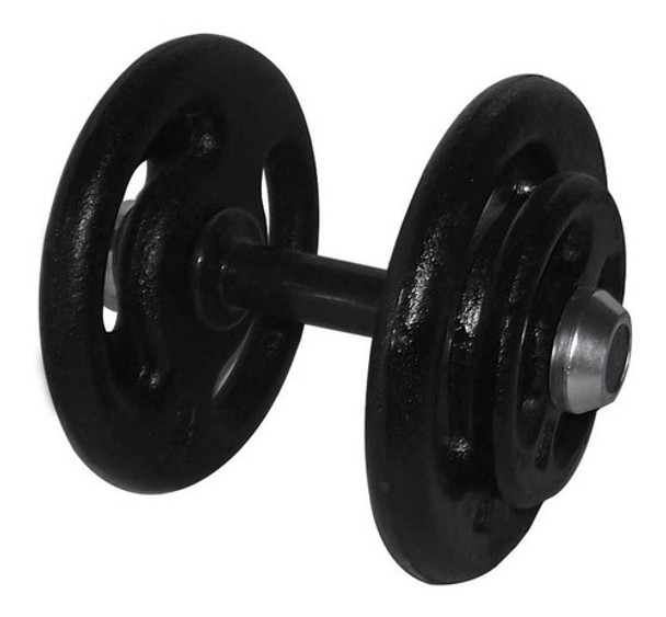 Dumbbell Pintado Pegada Emborrachada Academia Fitness 14kg 0