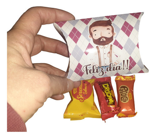 Cajita Con 3 Chocolates Regalo Día Del Padre Personalizado 0