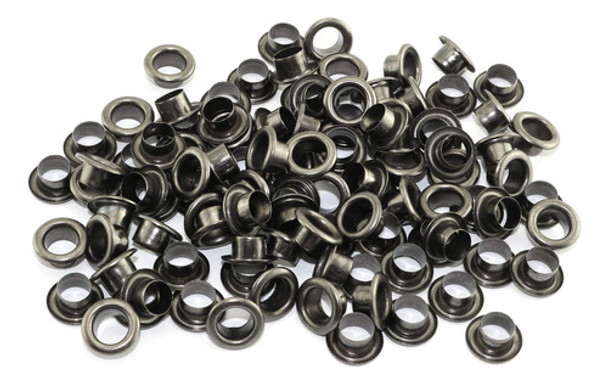 Ruiling 100pcs 5mm Ojales Metal Negro 0